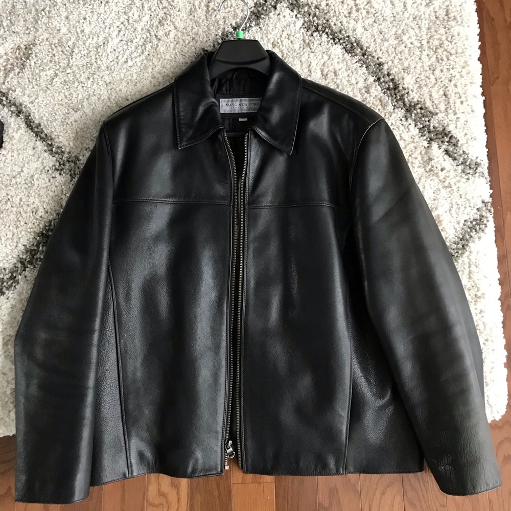 Andrew Marc Men’s Black Leather Jacket